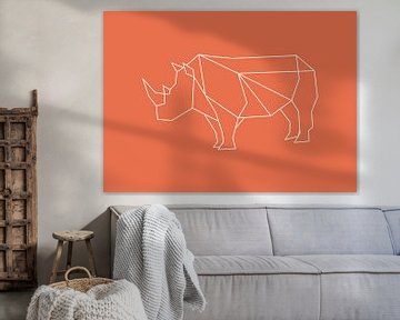 Rhinocéros - Animaux graphiques sur Dieuwertje Ontwerpt