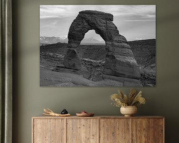 Delicate Arch Arches National Park Amerika zwart-wit van Marjolein van Middelkoop