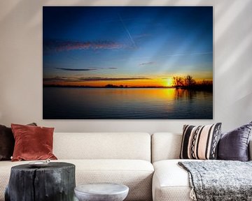 Sonnenaufgang im Brabantse Biesbosch (Brabantse Biesbosch) von Hans Oskam