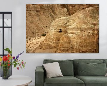 De oude invasie van Qumran op de dode zeeQumran is de ruïnes van een nederzetting van oude Joden - a