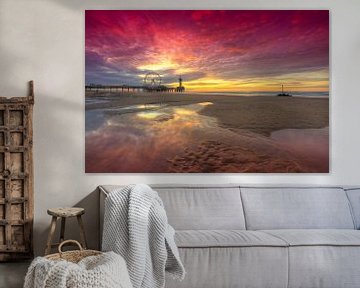 Sunset on Scheveningen beach, The Hague by Rob Kints