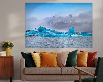 Jökulsárlón Glacier Lagune van Melanie Viola