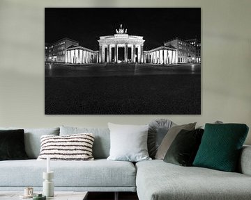 La porte de Brandebourg dans le Berlin nocturne sur Frank Herrmann