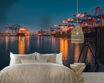 Container port Hamburg by Steffen Peters