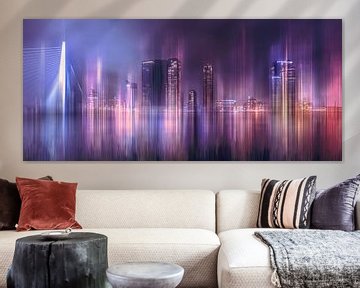 Art impressie van de Rotterdamse skyline van Dennisart Fotografie