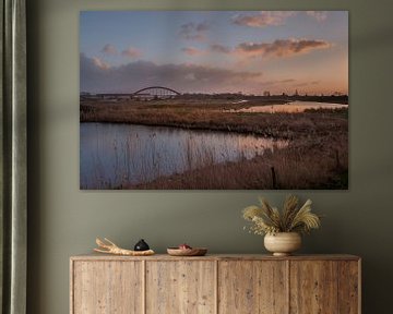 Culemborg skyline en spoorbrug van Moetwil en van Dijk - Fotografie