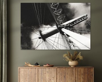 London Eye zwart wit van Erik Juffermans