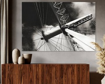 London Eye zwart wit van Erik Juffermans