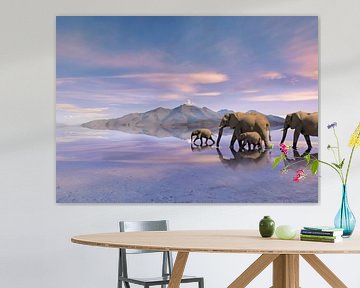 Kudde olifanten van Alex Neumayer