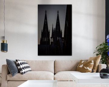 silhouette of the cathedral in cologne