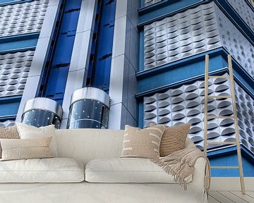 blauw art deco gebouw in Katowice van Eric van Nieuwland
