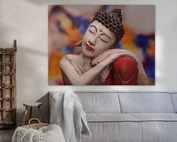 Inspirierender Buddha in farbenfroher Pracht gezoomt von Excellent Photo