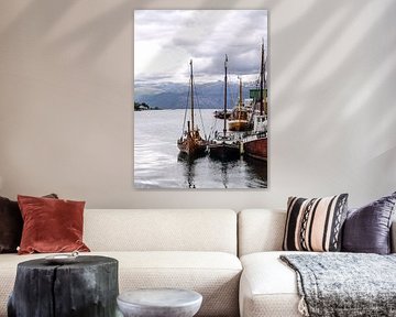 Sognefjord wooden boats in Norway