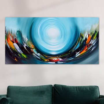 Abstraktes Blau von Gena Theheartofart