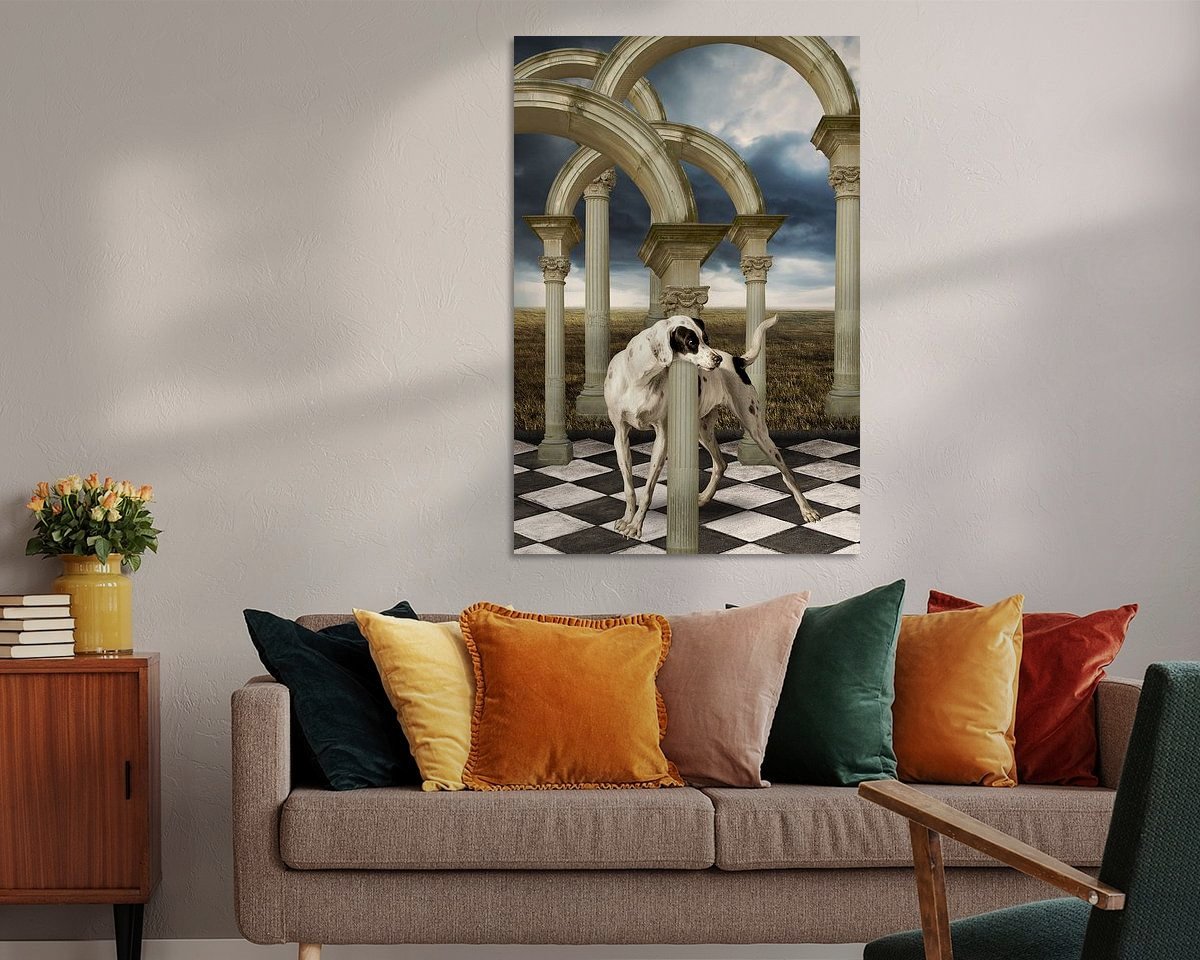 Voorbeeld van het werk in een kamer