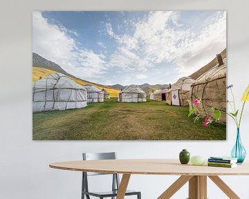 Yurt camp near Tash Rabat by Mickéle Godderis