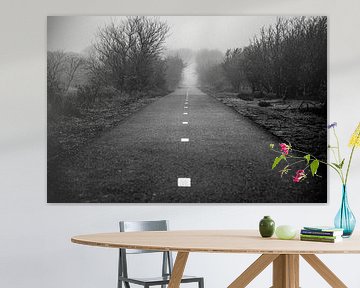 Mistige weg in de duinen van Noordwijk van Yanuschka Fotografie | Noordwijk