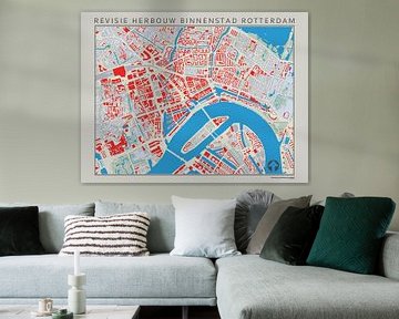 Carte de révision de la reconstruction de Rotterdam sur Frans Blok