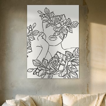 The flower girl line art by Romee Heuitink