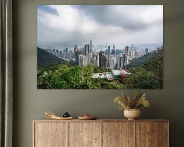 Hong Kong gezien vanaf Victoria Peak van Mickéle Godderis