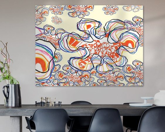 Voorbeeld van het werk in een kamer