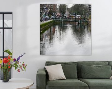 La Haye - Pont et réflexion sur Wout van den Berg
