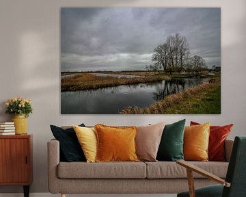 Landschap in Kalenberg met grijze lucht van Maarten Salverda