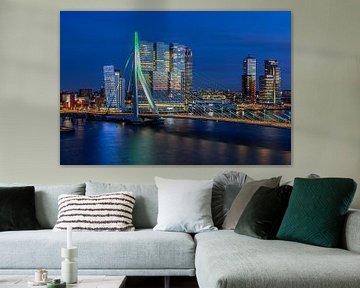 Erasmusbrug Rotterdam Groen-wit-groen van Leon van der Velden