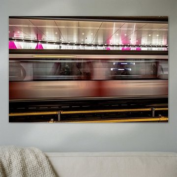 station de métro sur la ligne nord-sud d'Amsterdam