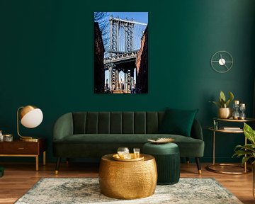Empire State through the Manhattan Bridge.