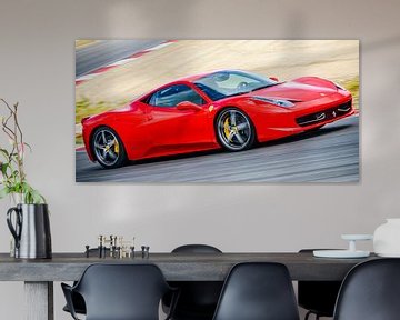Ferrari 458 Italia sports car driving fast by Sjoerd van der Wal Photography