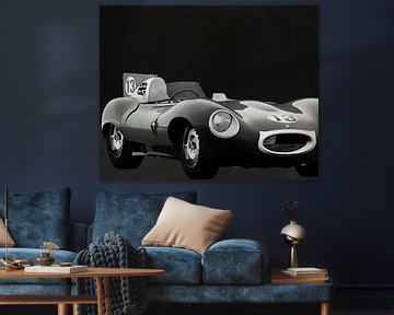 Jaguar Type D 1956 Face avant n&b