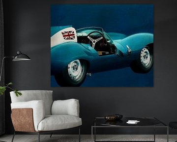 Jaguar Type D 1956 bleu