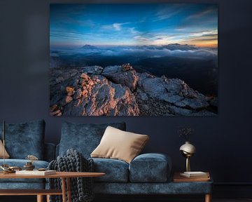 Sonnenuntergang Dolomiten von Frank Peters