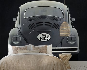 Volkswagen Käfer-Limousine 1972 Heck S/W von Jan Keteleer