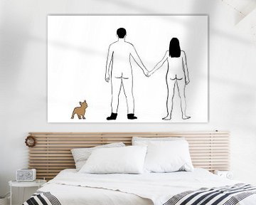 Couple with Frenchie by MishMash van Heukelom