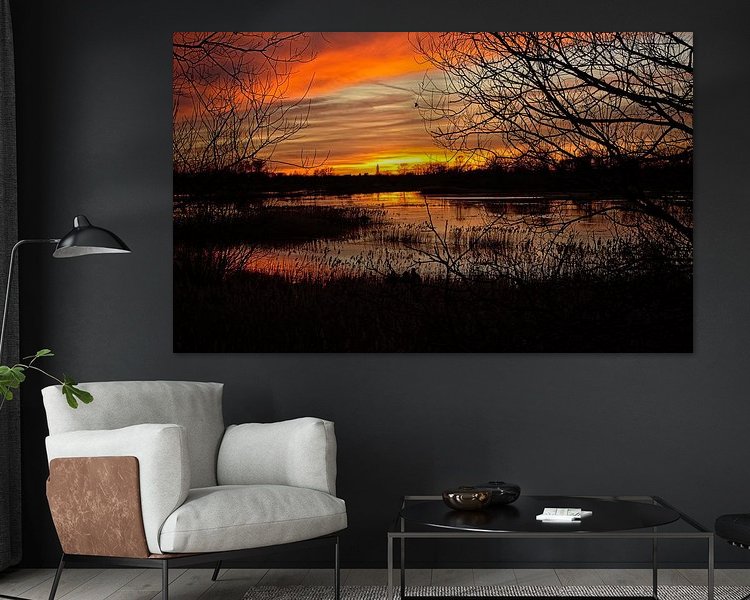 Voorbeeld van het werk in een kamer