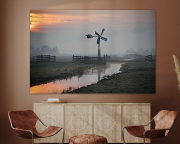 Zonsopgang boven de Schermer
