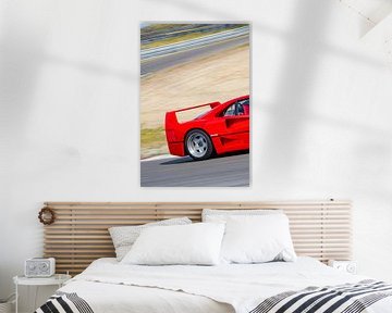 La supervoiture Ferrari F40 des années 1980 sur le circuit de Zandvoort sur Sjoerd van der Wal Photographie