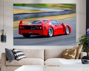 Ferrari F40 1980s supercar driving on the Zandvoort race track by Sjoerd van der Wal Photography