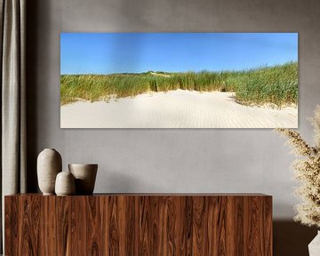 L'herbe des dunes sur la plage un jour d'été. sur Sjoerd van der Wal Photographie