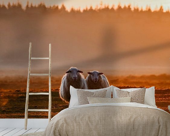 Voorbeeld van het werk in een kamer