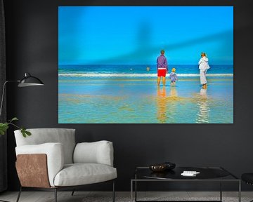 Family idyll on the beach by Norbert Sülzner