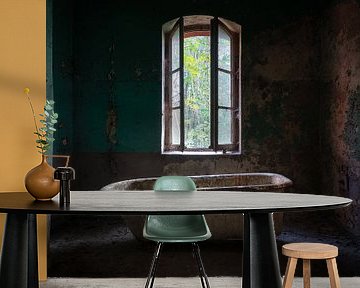 Abandoned Bath in Dark Room. by Roman Robroek - Photos of Abandoned Buildings