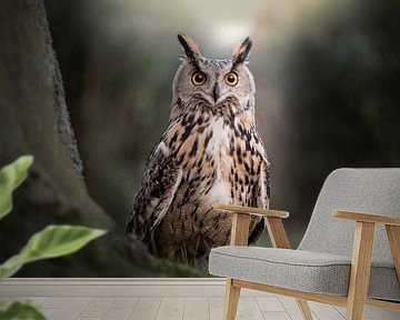 Kiekeboe Uil in het bos van Aisa Joosten