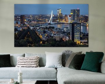 Een prachtig uitzicht over Rotterdam vanaf de Euromast. van Claudio Duarte
