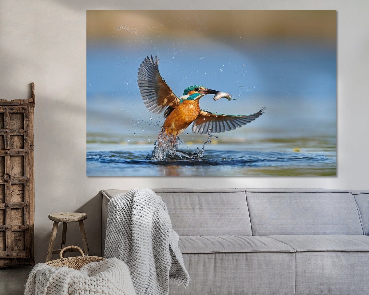 Voorbeeld van het werk in een kamer