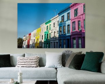 Des maisons colorées sur Lancaster Street à Londres sur Reis Genie