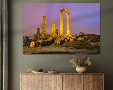 Tempel van Hercules in Amman, Jordanië van Bert Beckers