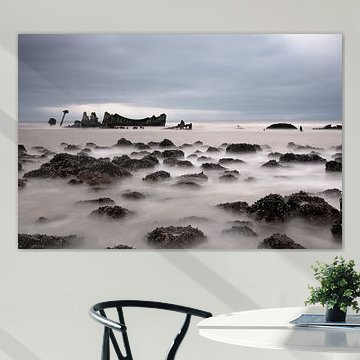 Das Wrack der HMS Prince George bei Schoorl